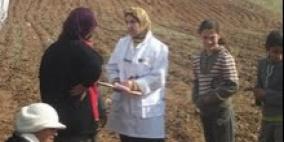 العيادة المتنقلة التابعة للجان العمل الصحي في الأغوار عمل متفان في دعم صمود السكان هناك