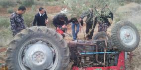 وفاة مواطن جراء إنقلاب جرار زراعي جنوب جنين