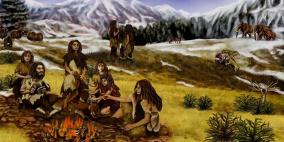 الإنسان البدائي كان يدفن موتاه في الارض