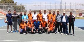 مباراة ودية في كرة الطائرة بين منتخبي الجامعة الامريكية وموظفي التربية والتعليم