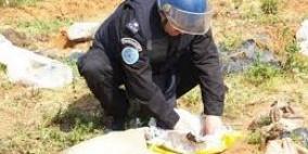 شرطة جنين تتلف جسمين مشبوهين