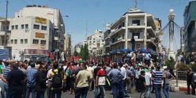 مسيرة منددة في رام الله بالجريمة الاسرائيلية في دوما