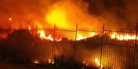 إصابة مجندتين جراء احتراق معسكر للجيش الإسرائيلي