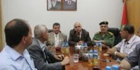 قلقيلية : المحافظ  يلتقي الأمين العام لمؤتمر القدس شدوا الرحال ويطلعه على واقع المحافظة