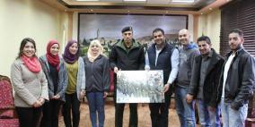 وفد من منتدى شارك الشبابي يلتقي قائد قوات الأمن الوطني الفلسطيني