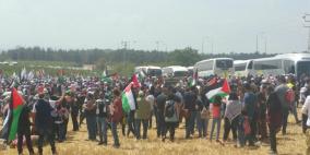 مئات الفلسطينيين ينطلقون بمسيرة الى قرية الكابري المهجرة