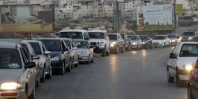 أزمة مرورية خانقة على معبر قلنديا  هذا اليوم