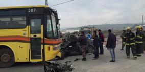 وفاة طالبة واصابة اثنتين بحادث سير قرب نابلس