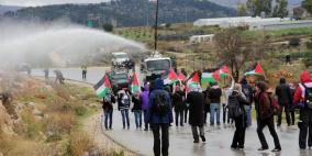 اعتقال خمسة متظاهرين وإصابة العشرات بالاختناق في النبي صالح