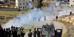 ثلاث صابات بالرصاص المطاطي واعتقال متظاهرين في النبي صالح