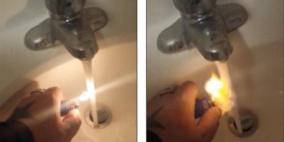 أمريكي يشعل النار في مياه متدفقة من الصنبور