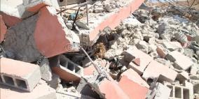 الاحتلال يهدم اربعة منازل و بركسات "لعرب الرشايدة"