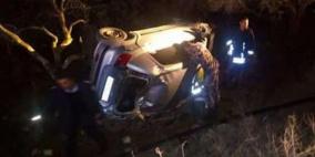 اصابة مواطنين بحادث سير جنوب غرب جنين