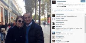 "أحبك حياتي"... معايدة من وزير لجوليا بطرس