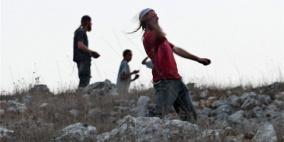 مستوطنون يهاجمون قرية عراق بورين في نابلس