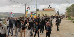 مسيرة كفر قدوم الداعمة للأسرى