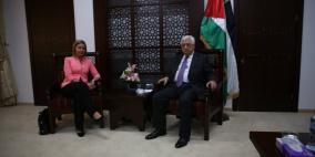 خافيير سولانا منسقة السياسة الخارجية للاتحاد الأوروبي تلتقي الرئيس محمود عباس