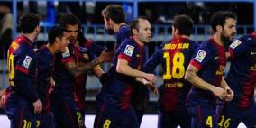 ‫برشلونة يتجاوز ملقة برباعية ويضرب موعداً مع الريال في نصف النهائي