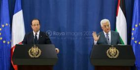 الرئيس بمؤتمر مع هولاند: يجب حل مشكلة 5 ملايين لاجئ فلسطيني لانهاء الصراع