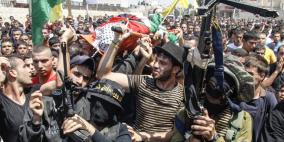 تشييع جثمان  الشهيد مجد لحلوح  في مخيم جنين ظهر اليوم