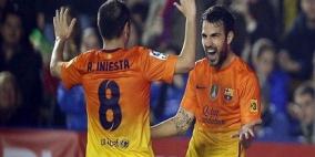 إنييستا يسطع أمام ليفانتي وميسي يلاحق مولر