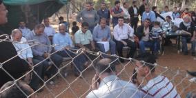 قلقيلية : وقفة تضامنية مع أهالي عزبة الطبيب