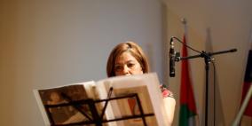 فرقة عيون الكلام التونسية  خلال احيائها حفل في  مدينة بيت لحم آمس