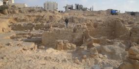 بالصور: هدم موقع البلاخية الاثري مذبحة بحق التراث في غزة