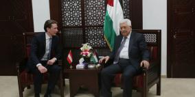 الرئيس محمود عباس يستقبل وزير خارجية النمسا في رام الله