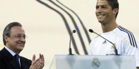 بيريز: سنرفع راتب رونالدو حتى يشعر بالسعادة في الريال وسنبني فريقا من حوله