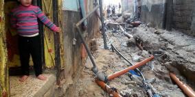 خانيونس .. الأمطار تسبق الاعمار