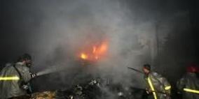 إصابة مواطنة جراء حريق شب بمنزل في حي الشجاعية