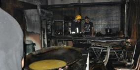 احتراق مطعم شعبي في طولكرم