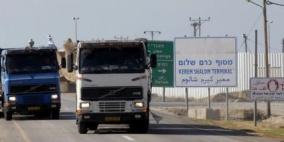 إدخال 350 شاحنة بضائع ومساعدات لغزة عبر "كرم أبو سالم"