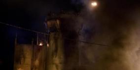 حرق برج مراقبة الاسرائيلي في قبة راحيل في مدينة بين لحم