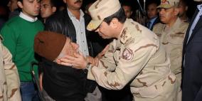 السيسى في جنازة شهداء الطائرة العسكرية بسيناء