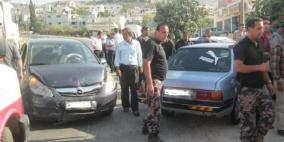 إصابة مواطنين في حادث سير جنوب نابلس