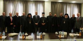 الحمد الله يلتقي زعماء الطوائف المسيحية في محافظة رام الله