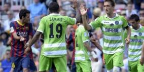 خيتافي يلسع برشلونة في الثواني الأخيرة ويتعادل معه بهدفين لكل فريق