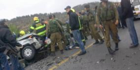 مصرع مواطن واصابة 5 اخرين بحادث سير شمال رام الله