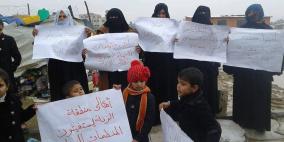 خانيونس: نازحو الزنة يتظاهرون للمطالبة باعمار بيوتهم ووقف معاناتهم