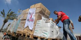 وصول الدفعة الاولى من مساعدات السفينة التركية لغزة