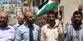 اعتصام أمام مقر الصليب الاحمر في نابلس تضامنا مع الاسير سامر البرق وحسن الصفدي وأكرم الريخاوي