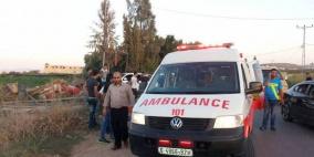 إصابة ثلاثة مواطنين من بينهم طفلة بجروح خطيرة بحادث سير غرب جنين