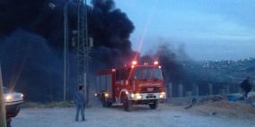 إصابة رجلي إطفاء بحريق اندلع بمواد كيماوية في العيزرية