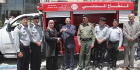 بنك القدس يسلم الدفاع المدني مركبة انقاذ وتدخل سريع