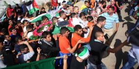 تشييع جثماني الشهيدين محمد شماسنة وعمر الفقيه في بلدة قطنا شمال غرب القدس،