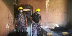 حريق منزل في مدينة يطا بالخليل