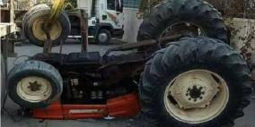 وفاة مسن بانقلاب جرار زراعي في اريحا