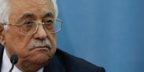 الرئيس محمود عباس خلال لقاءه اليوم مع الصحافيين الفلسطينيين